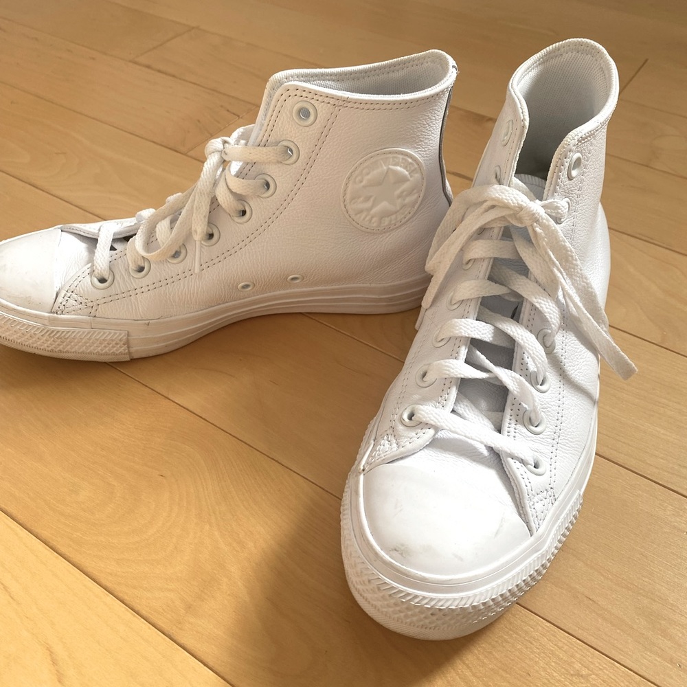 White leather converse
